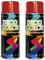 Deco Color 2er Sparpack Lackspray glänzend 400ml nach RAL (2 Dosen in feuerrot Glanz RAL 3000)