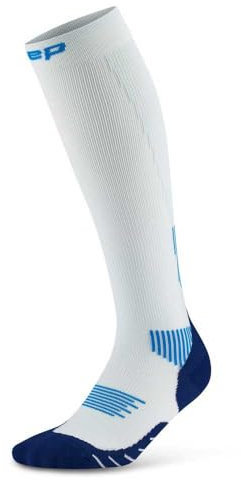 CEP - Lange Laufsocken mit Kompression für Herren, Core 5.0 Tall, Größe IV/L / 39-44cm Wadenumfang, ice/blau