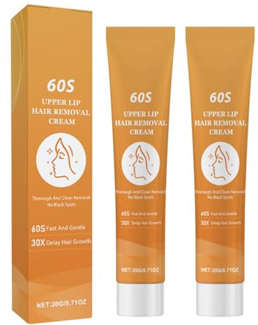 2 Pcs Haarentfernung Gesicht Creme Gesichtshaarentferner FüR Frauen Creme Gesichtshaarentferner Enthaarungscreme Gesicht Haarentferner Hair Removal Cream
