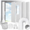 cocobeen Portable Air Conditioner Window Kit - Adjustable Universal Window Seal AC Vent Kit with 5.9” Exhaust Hose for Sliding Vertical/Horizontal Windows
