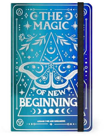 Legami - Notizbuch mit linierten Medium, Moth, Special Edition, 164 Seiten, Endtasche, letzte 24 Seiten herausnehmbar, elastischer Verschluss, abgerundete Ecken, FSCzertifiziertes Papier, 13x21 cm