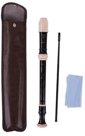 KANLVU 8 Trous Style Allemand Flûte à Bec Soprano Avec Tige De Nettoyage Et Pochette De Transport Enfants Débutants étudiants Flûte à Bec Facile à Jouer(B key)