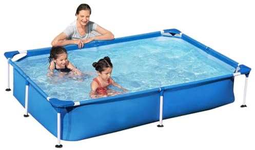 Easnuroz Piscines À Cadre Piscine Métallique Rectangulaire 221-300cm Piscine Hors Sol Rectangulaire Piscine Adulte for Étudiants Piscine Hors Sol for Jardin Intérieur Et Extérieur Facile À Assembler(2