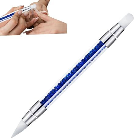 Outils D'art De Ongles Pinceaux En Pinceaux Nails Art En Silicone Double Embout – 5 Stylos De Sculpture Pour Ongles Avec Pointes Métalliques – Outils Manucure 3D, Modelage & Design