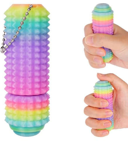 Ainiv Little Ouchies Pain Fidget, Sensorik Spielzeug | Spiky Grippie Stim Keychain, Fidl Bitz Fidget Toys, Pocket Mini Fidget Toy, ADHS Spielzeug für Stressabbau und Fokus