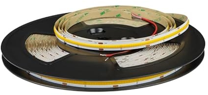 1m COB LED Streifen Hochwertig, 12V, 480 LEDs/m, 1180 Lumen, Warmweiß 3000K, IP20, Selbstklebend, Flexibel