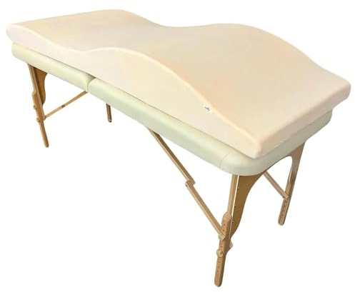 DJSKLDF Gebogene Matratze Massagebett-Topper, hochdichtes Schaumstoff-Bettkissen mit weichem, kurzem Plüsch und ergonomischem Design, ausgezeichneter Topper