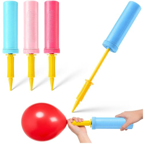 COM-FOUR® Bomba de Bola, Bomba de Aire, Bomba Manual con Aguja de válvula | fuelle para balones deportivos - balones de fútbol - voleibol - baloncesto