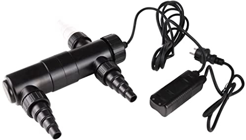 Teenpull UVC-Klärer 10.000 L Teichfilter mit 11 Watt UVC Lampe kompakt aus Edelstahl für Gartenteich, Fischteich, Bachlauf und Springbrunnen zur Wasserklärer Nutzung auf Terrasse und Balkon