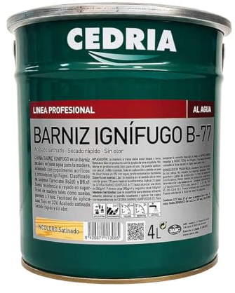Barniz Ignífugo B-77 Cedria protector fuego madera 4 litros