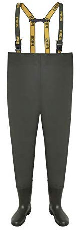 PROS Wathose Standard AJ-SB01 Grün Anglerhose Fischerhose Teichhose Hochwasserhose (41)