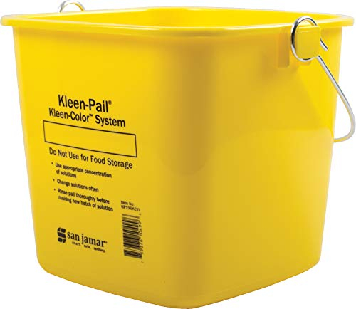 San Jamar KP196KCYL Kleen-Pail Cubo de limpieza comercial, 6 cuartos, amarillo