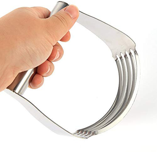 Stainless Steel Pastry Mixer, Manual Dough Crimpers Blender Cutter Whisk with Non-Slip Handle, Professional Baking Dough Mixing Tools for Flour, Cream, Bread, Pastry, Butter, Fruit, Cookies