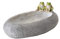 Home Collection CasaJame Vogeltränke Stein mit 2 Fröschen L30cm H 13cm grau Kunstharz