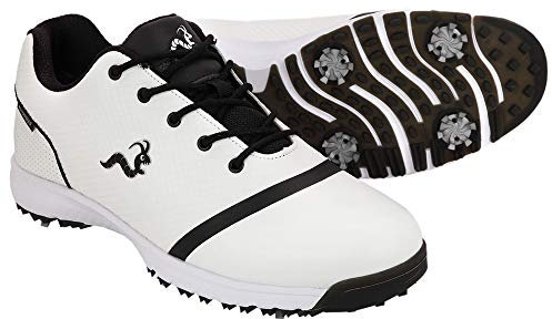 Woodworm Tour V3 Mens Waterproof Golf Shoes- White/Black- UK 9