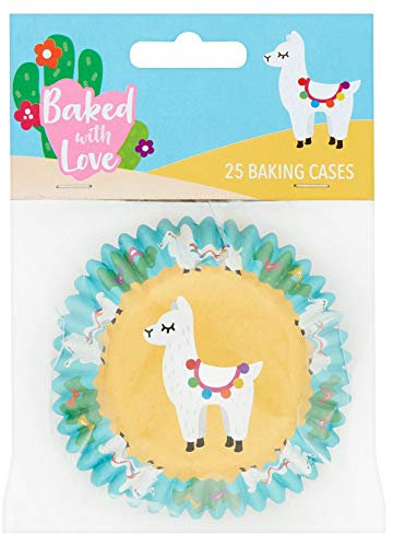 Baked With Love Lama, Backförmchen, 25 Stück, Weiß