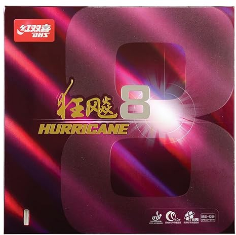 DHS Belag Hurricane 8 Hard 41°, rot, 2,1 mm