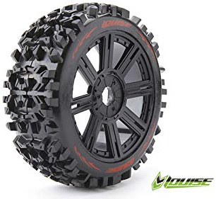 Louise RC – B-Pioneer – Reifen 1-8. Buggy – Soft – schwarze Felgen – Hex, 17 mm – 1 Paar