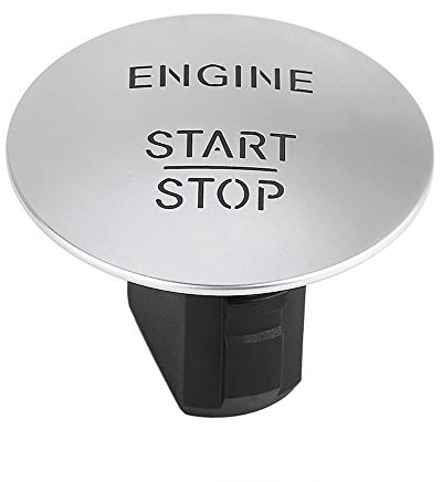 Yctze Drucktaste Start-Stopp-Schalter, Original Standard Motorzündschalter für , Silber, Touchbedienung, 1-Weg, Silber, 1 Stück
