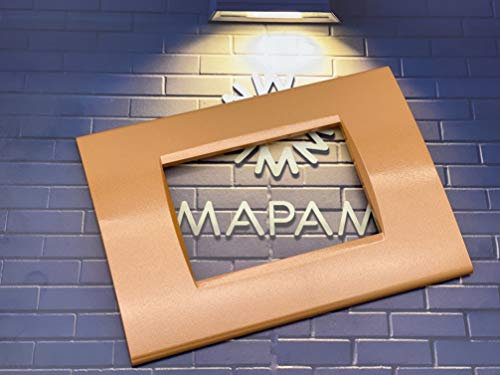 TOT ELECTRIC Placche Compatibili con Bticino LIVING LIGHT placca 3 4 7 moduli vari colori per supporti LN4703 e N4703 (4 posti, T16 - arancio)