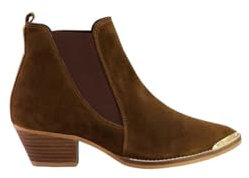 Mos Mosh Boots Dallas Veloursleder Absatz Spitze Kappe Cognac Größe 36