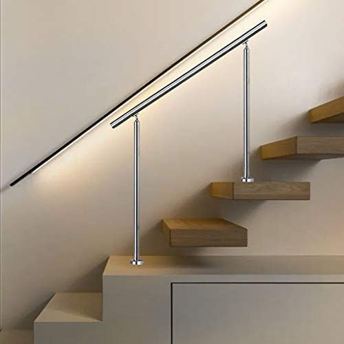 MYAOU Barandilla de Acero Inoxidable para escaleras, Exterior, Ajustable en Grados, barandilla de 120 cm para balcón, jardín, escaleras al Aire Libre