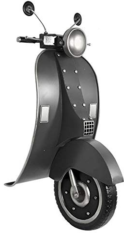 SGRIMALT Decorazione da parete retrò: Frontale Scooter italiano 3D, modello grigio antracite satinato, altezza 90 cm