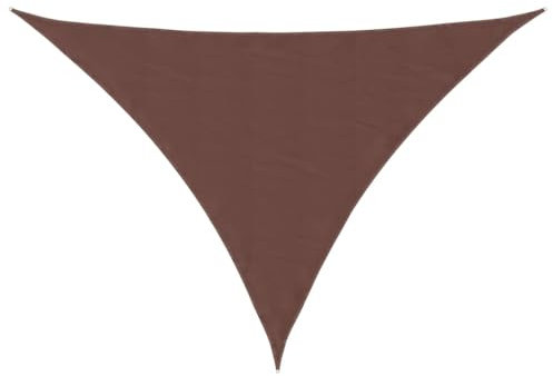 vidaXL Voile de Parasol Voile d'Ombrage Ecran Solaire de Jardin Store de Patio Terrasse Balcon Extérieur Tissu Oxford Triangulaire 5x6x6 m Marron