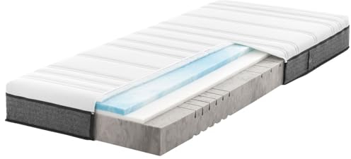 Ravensberger Matratzen Gelmatratze Thermo-Duo Härtegrade H2, 90 x 200 cm | 7-Zonen-Mehrschichtmatratze mit Gel-Auflage | mit RAVOTEX Funktionsbezug