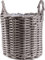 Trend Line Pflanzkorb Blumenkasten Blumentopf Ø 46 x 34 cm Geflochten Grau