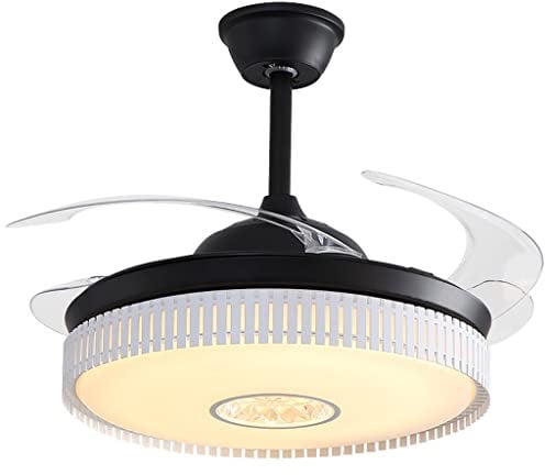 Luces invisibles de ventilador de techo con aspas de PVC transparente, candelabro moderno para cocina, sala de estar, comedor