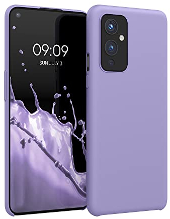 kwmobile Hülle kompatibel mit OnePlus 9 (EU/NA Version) Hülle - Silikon Handy Case - Handyhülle weiche Oberfläche - kabelloses Laden - Veilchen Lila