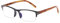 DOOViC Blaulichtfilter Lesebrille Schwarz Rechteckig Halbrand Computerbrille Lesehilfe mit Sehstärke für Herren/Damen 1.75