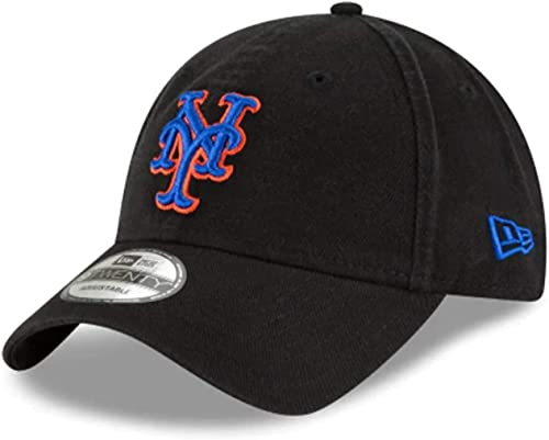New Era MLB Core Classic 9TWENTY Alternate Team Logo verstellbare Kappe Einheitsgröße, New York Mets Black, Einheitsgre
