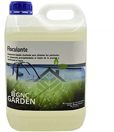 GNCGarden Floculante Piscina líquido Concentrado para Piscinas [5 L] – Mantiene el Agua de la Piscina Limpia – Elimina partículas de suspensión clarificando el Agua. Eficacia rápida