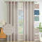 MIULEE Wohnzimmer Vorhänge Gardinen Leinen Ösenvorhang Leinenoptik Vorhang Boho Gardine mit Ösen Semi-transparent Leinenvorhang Curtains 2er Set HxB 225x140 cm，Natur