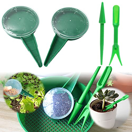 Distributore Di Sementi,Distributori Di Sementi,Strumento Di Semina Da Giardino,Giardino Della Seminatrice,Dispensatore Di Semi,Seminatrice per Semi,Strumento per Semi,Seminatrice Manuale,4 Pezzi