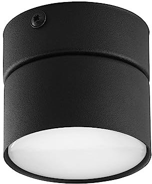 Licht-Erlebnisse Deckenleuchte kompaktaus Metall in Schwarz D: 8cm Strahler GX53 wechselbar Wohnzimmer Küche Flur Schlafzimmer Innen Deckenlampe