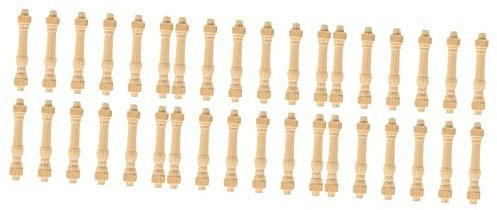 Healeved 3sets Miniature Model Accessory Handrail Kit for Diy Miniature Houses Wooden Mini Ornament for Boys and Girls 12pcs*3