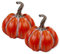 Polyresin Kürbis orange 8 x 8cm - 2 Stück Tisch-Deko Herbst wie echt Pumpkin Halloween Dekofigur