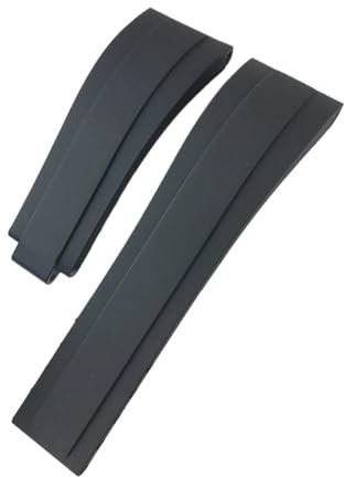 NRYCR 20 mm 21 mm Gummi-Uhrenarmband für Rolex Submariner OYSTERFLEX Daytona GMT Yacht Master Strap Edelstahl Verschluss Armband, 20 mm, Achat