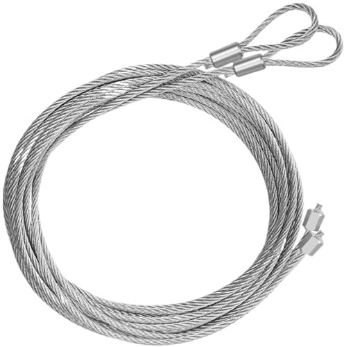 Câble de levage de porte de Garage, câble métallique de levage à ressort de Torsion de 3mm, accessoires de quincaillerie robuste en acier, Kit de remplacement de mise à niveau (Color : 260cm-8.5ft)