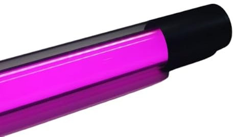 Lichtidee Deluxe Led Leuchtstab IP20 63cm violett 10Watt Party Deko Schaufenster farbig bunt mit schwarzem Anschluß Kabel und schwarz matter Folie