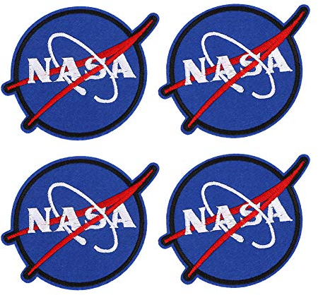 8 Stück Bestickte Aufnäher, Bestickte Aufnäher für Kleidung, Nähen, Dekorationsapplikationen, DIY-Aufkleber Im NASA-Stil, Zum Aufbügeln mit Logo, Kleidung, Jacke, Mütze