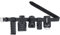 VEEKAY Scaffolding Belt - 5 Piece Black Leather Tool Belt, 2 Wide, Fits Waist Sizes from 32” to 46”, Includes 1 Hammer Holder, 1 Tape Measure Holder, and 3 Tool Holders for Full Tool Set
