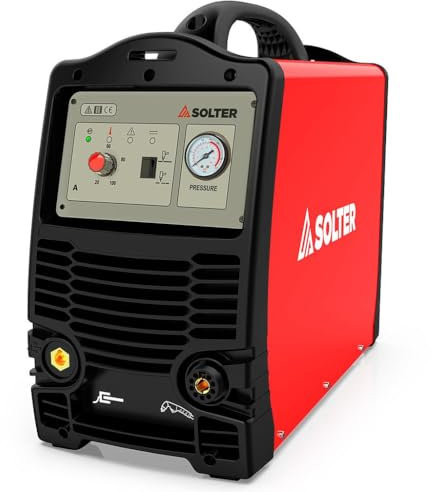 SOLCUT 100 PRO – Cortador Plasma 100A, Tecnología Inverter, Corte hasta 35mm en Acero y Aluminio, 28mm en Acero Inoxidable, 400V Trifásico, Antorcha PT-120 Incluida