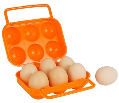 Irtyif Huevera,Hueveras de Plastico,Porta Huevos,Organizador Huevos Nevera,Hueveras de Plastico para 6 Huevos,Organizador Huevos para Frigorífico,Caja de Huevos Portátil para Camping Picnic Viaje