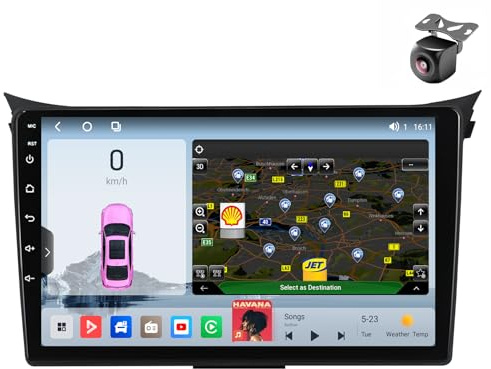 Android 14 Car Radio para Hyundai I30 Elantra GT 2012 2013-2017 2 DIN de Coche NAVEGACIÓN con Pantalla Táctil 9 Pulgadas Reproductor Multimedia Autoradio SWC FM Carplay Auto (M200S 8core 2+32G)