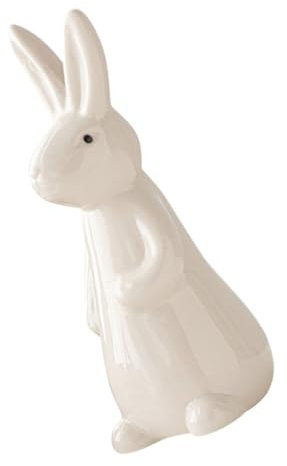 Happyyami Bunny Decor Keramikhase Mittelgroßes Hochwertiges Dekoornament Für Garten Und Zuhause Stilvolle Tischdekoration Für Ostern Und Saisonale Anlässe