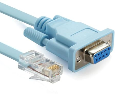 ipolex Cavo da RJ45 a RS232, porta seriale DB9 a 9 pin femmina a RJ45 femmina Cat5 Ethernet LAN Console, 1.8 m/6ft